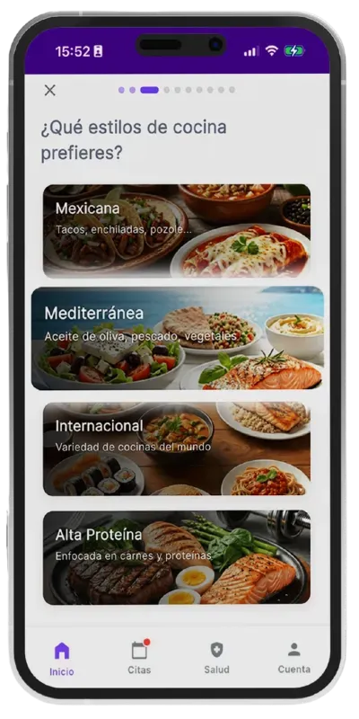 Planes de alimentación con IA